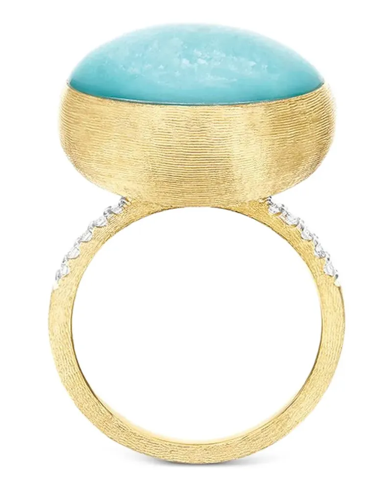 NANIS Boules Amazonit-Ring mit Diamanten - Gold Gold