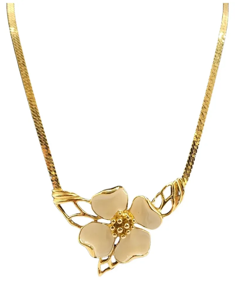 Madison Dogwood flower-pendant necklace - Gold Gold
