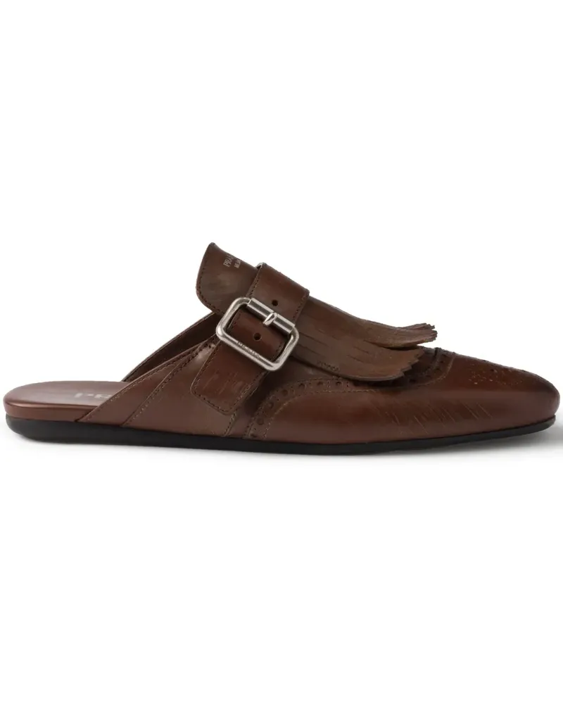 Prada Shuffle Mules - Braun Braun