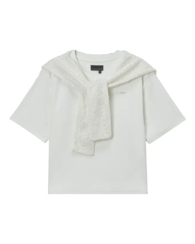 Musium Div. T-Shirt im Layering-Look - Weiß Weiß