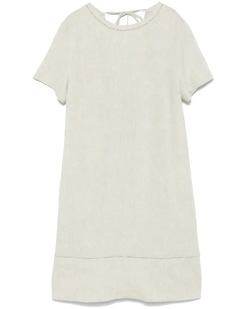 Peserico Midikleid aus Chambray - Grün Grün