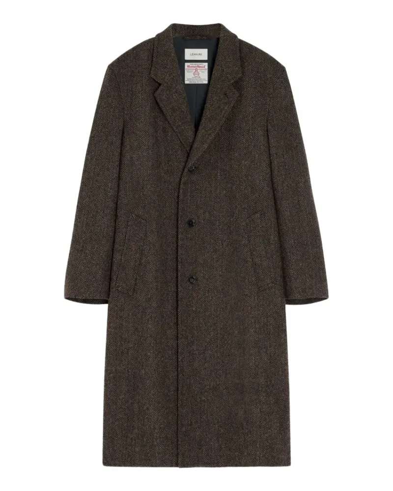 Christophe Lemaire Mantel mit Fischgrätenmuster - Braun Braun