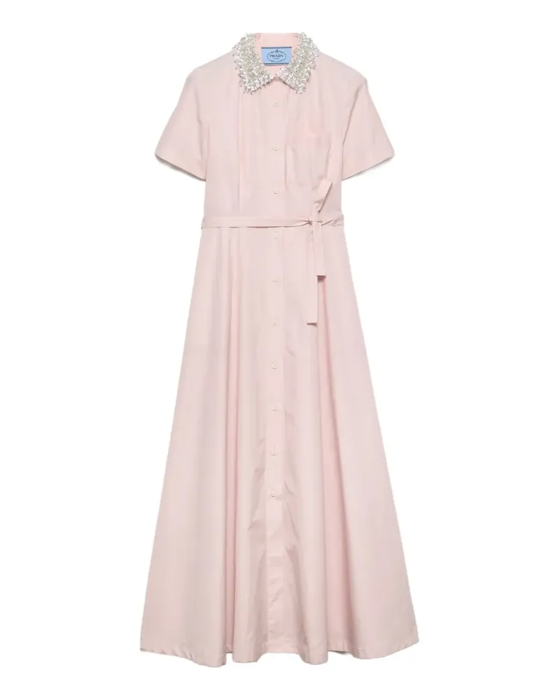 Prada Besticktes Hemdkleid - Rosa Rosa