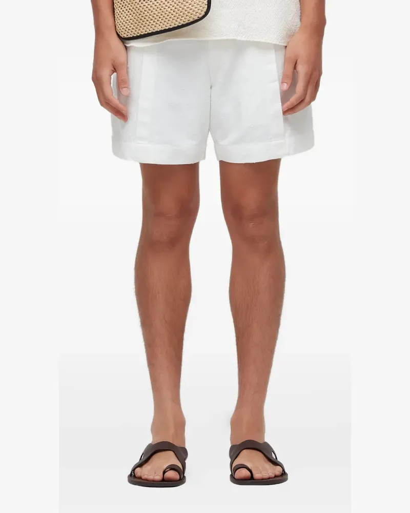 Osklen Flow Shorts mit Falten - Weiß Weiß