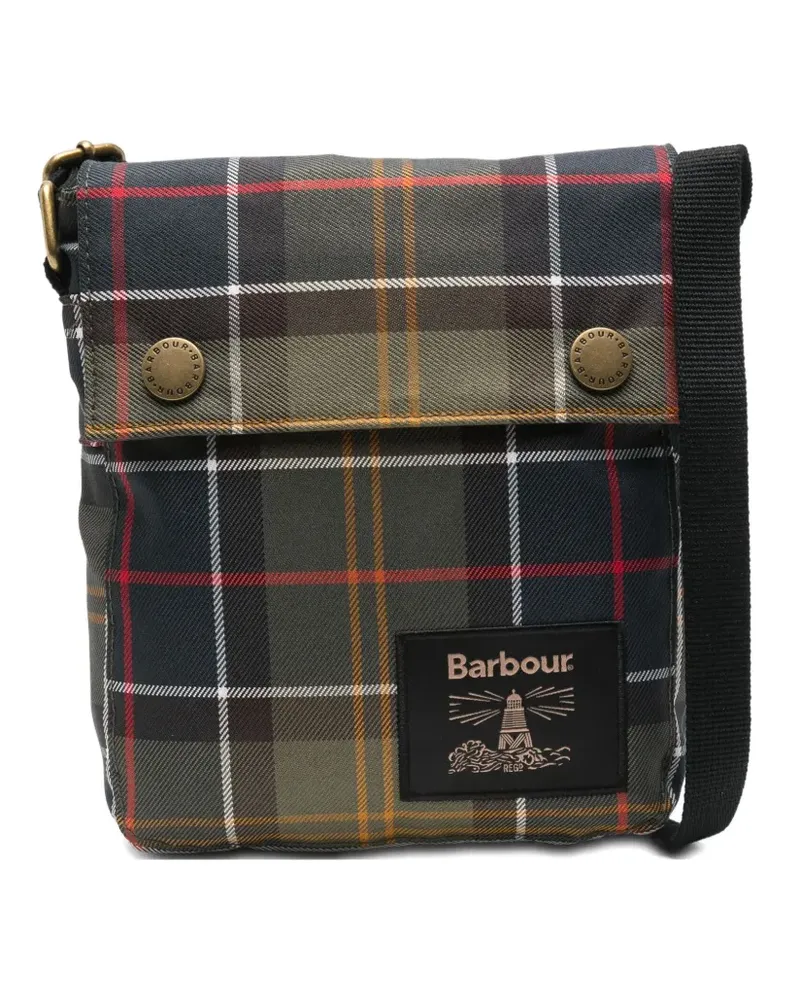 Barbour tartan messenger bag - Grün Grün