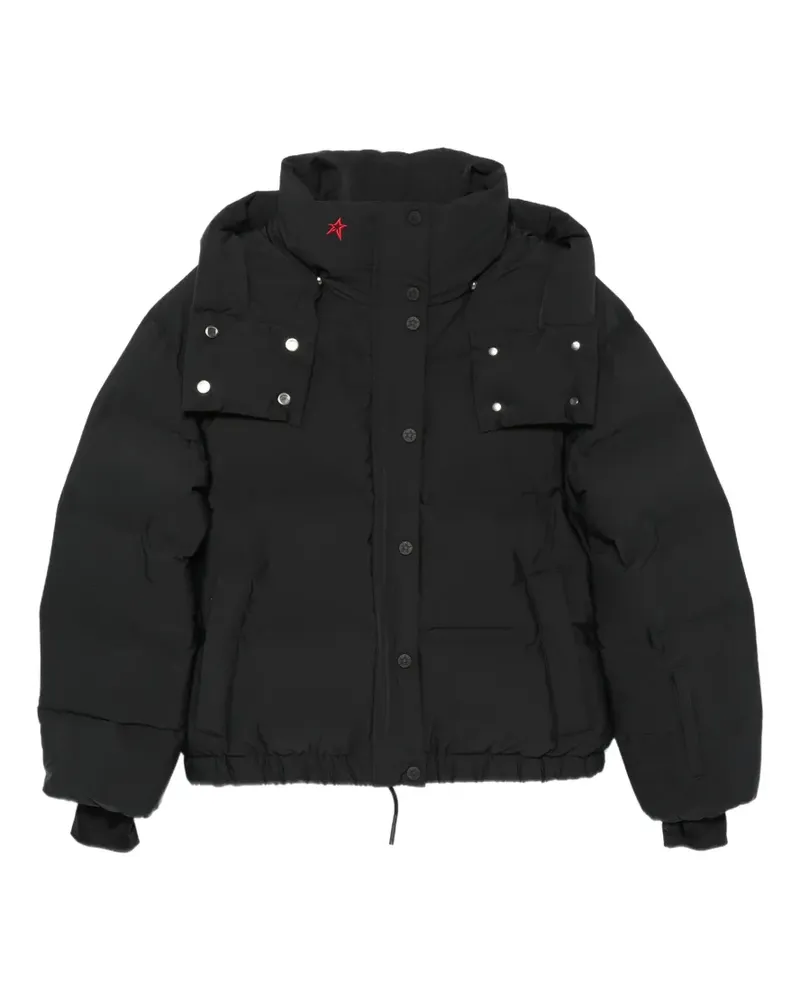Perfect Moment Moment Skijacke mit Kapuze und Logo-Print - Schwarz Schwarz