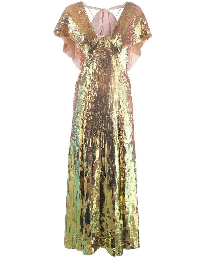 Temperley London Bardot' Abendkleid mit Pailletten Gold