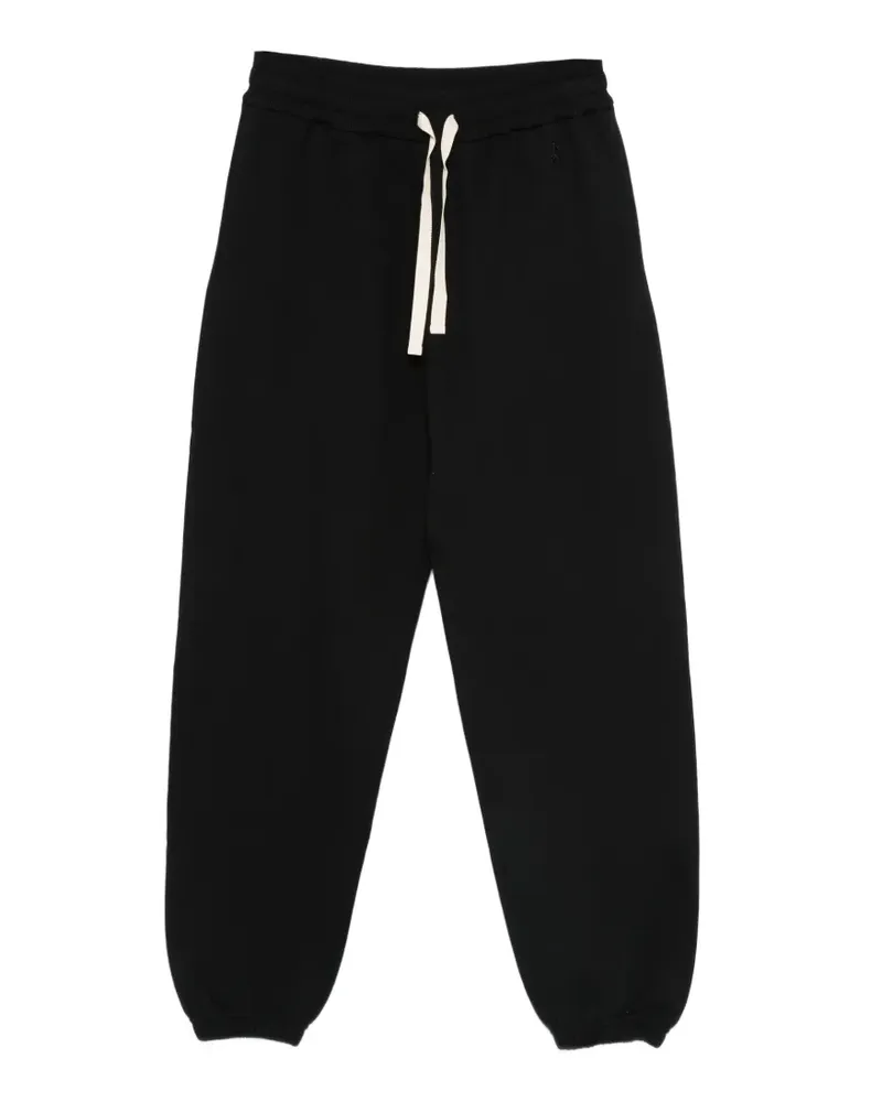 Jil Sander logo-embroidered drawstring trousers - Schwarz Schwarz