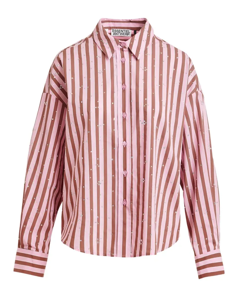 Essentiel Gestreiftes Hemd - Rosa Rosa