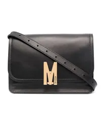 Moschino Schultertasche mit Logo-Schild Schwarz