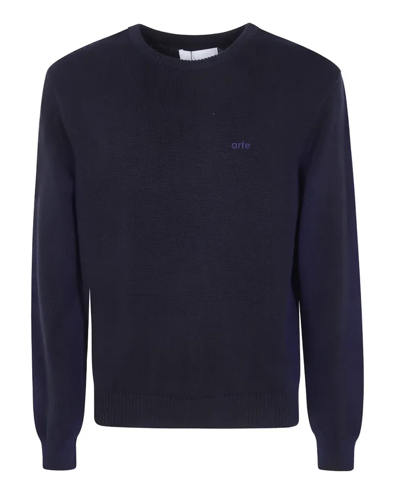 Arte Antwerp logo-embroidered knitted sweater - Blau Blau