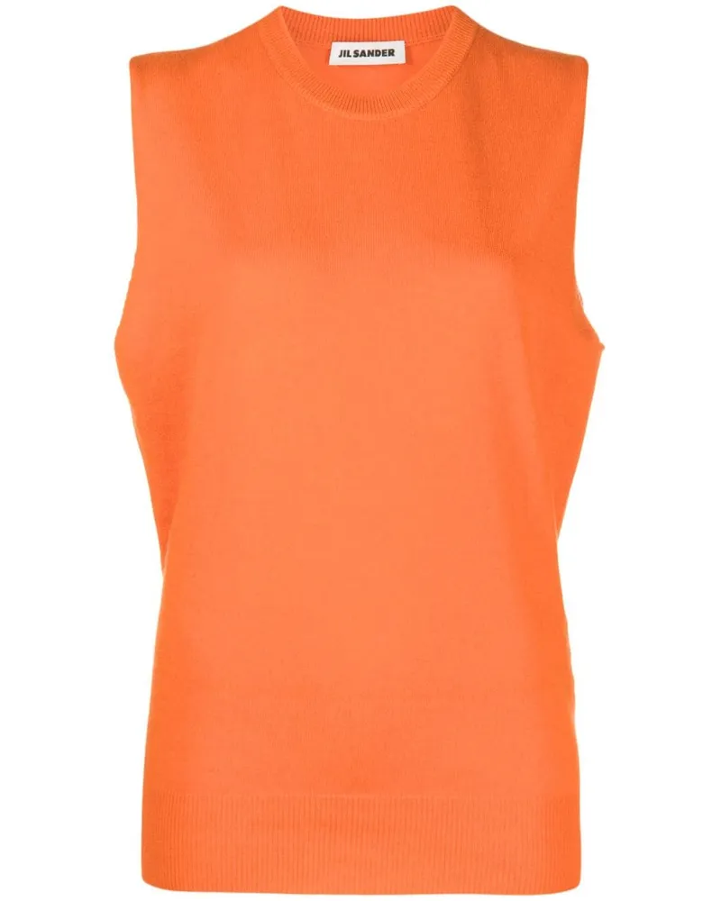 Jil Sander Top aus Kaschmir - Orange Orange