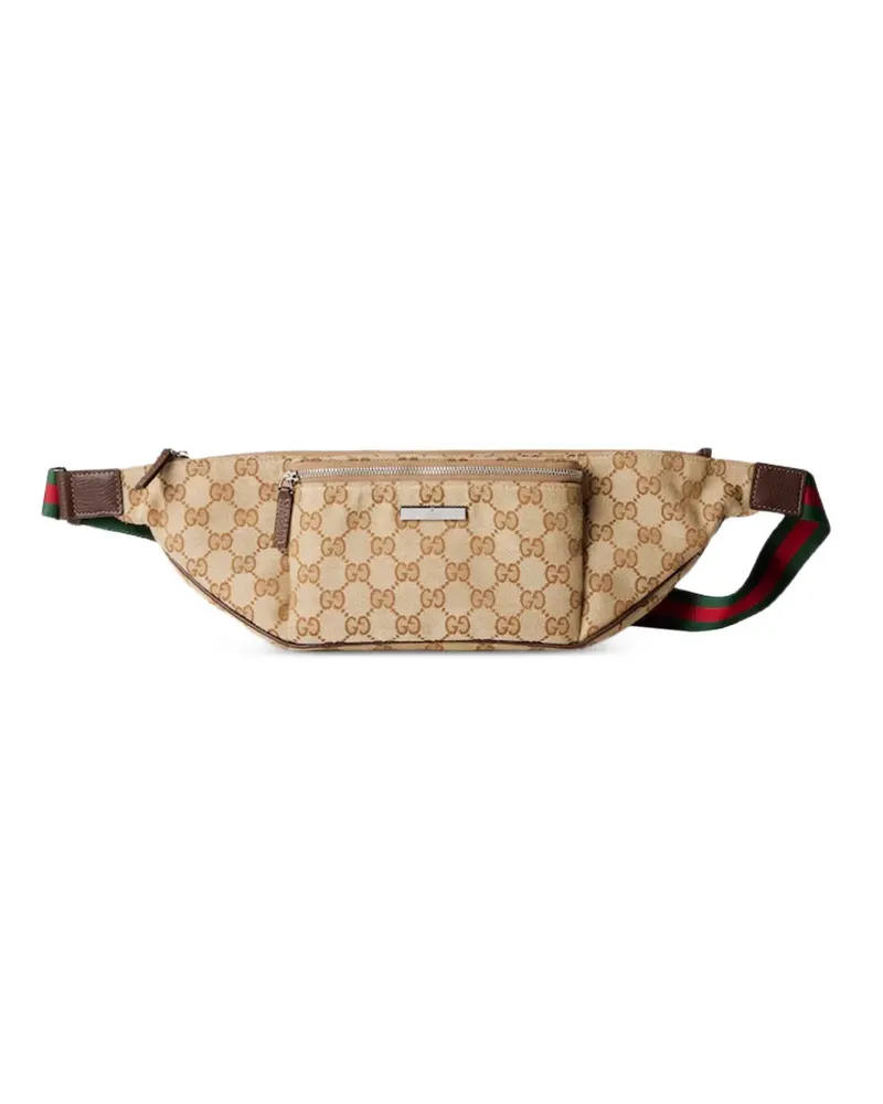 Gucci Große Flatpack Gürteltasche aus GG Canvas - Nude Nude