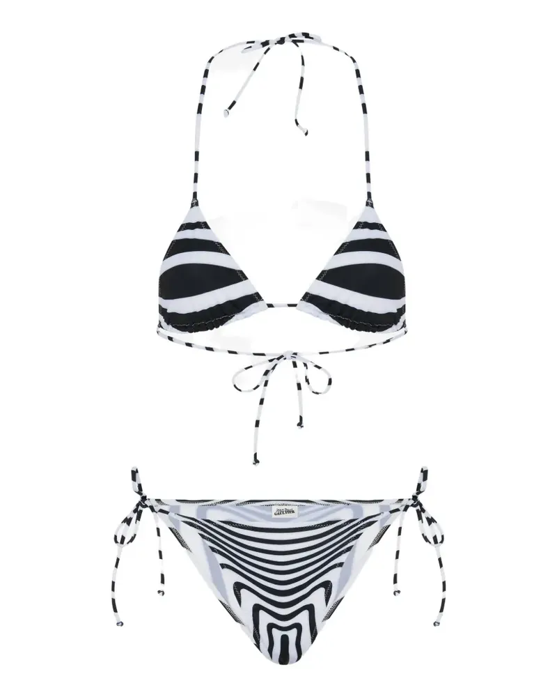 Jean Paul Gaultier Body Morphing Marinière bikini - Weiß Weiß