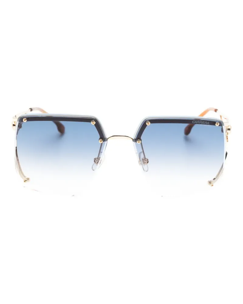 Carrera Sonnenbrille mit eckigem Gestell - Gold Gold