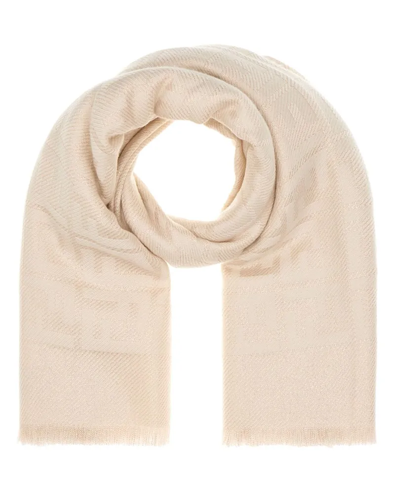 Fendi Schal mit Jacquard-Logo - Nude Nude