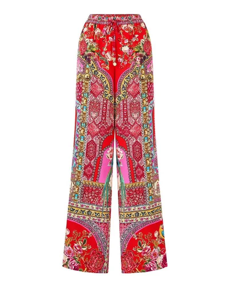 Camilla Heirloom Empire Lounge-Hose mit Blumen-Print - Rot Rot