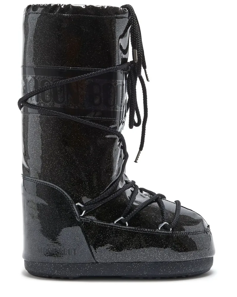 Moon Boot Icon Glitter Stiefel - Schwarz Schwarz