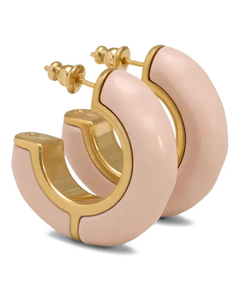 AMI Paris Gehämmerte Creolen - Rosa Rosa