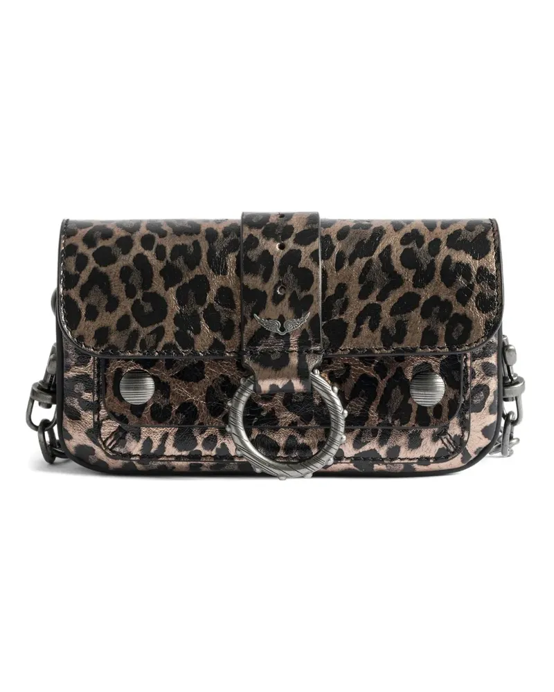Zadig & Voltaire Kate Clutch mit Leoparden-Print - Braun Braun