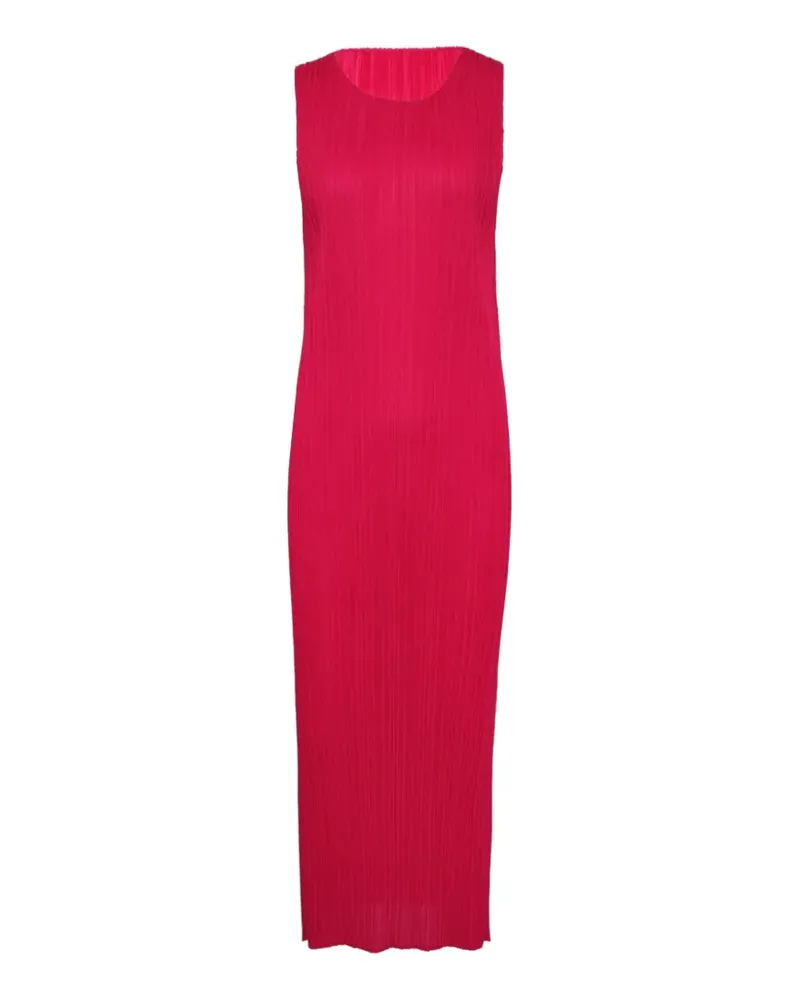 Issey Miyake pleated-design sleeveless maxi dress - Rosa Rosa
