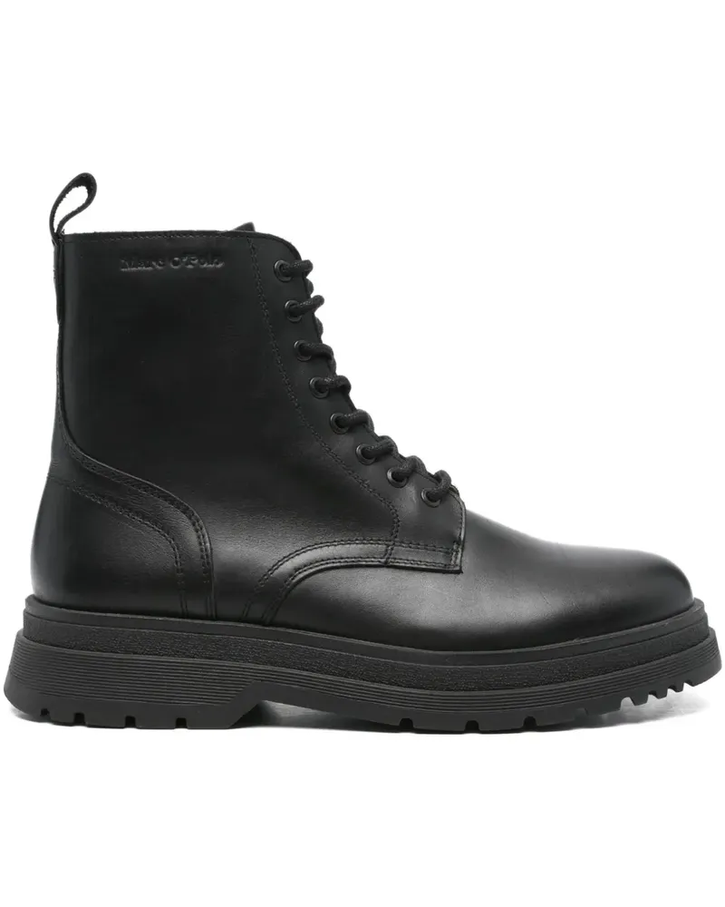 Marc O'Polo Schnürstiefel 45mm - Schwarz Schwarz