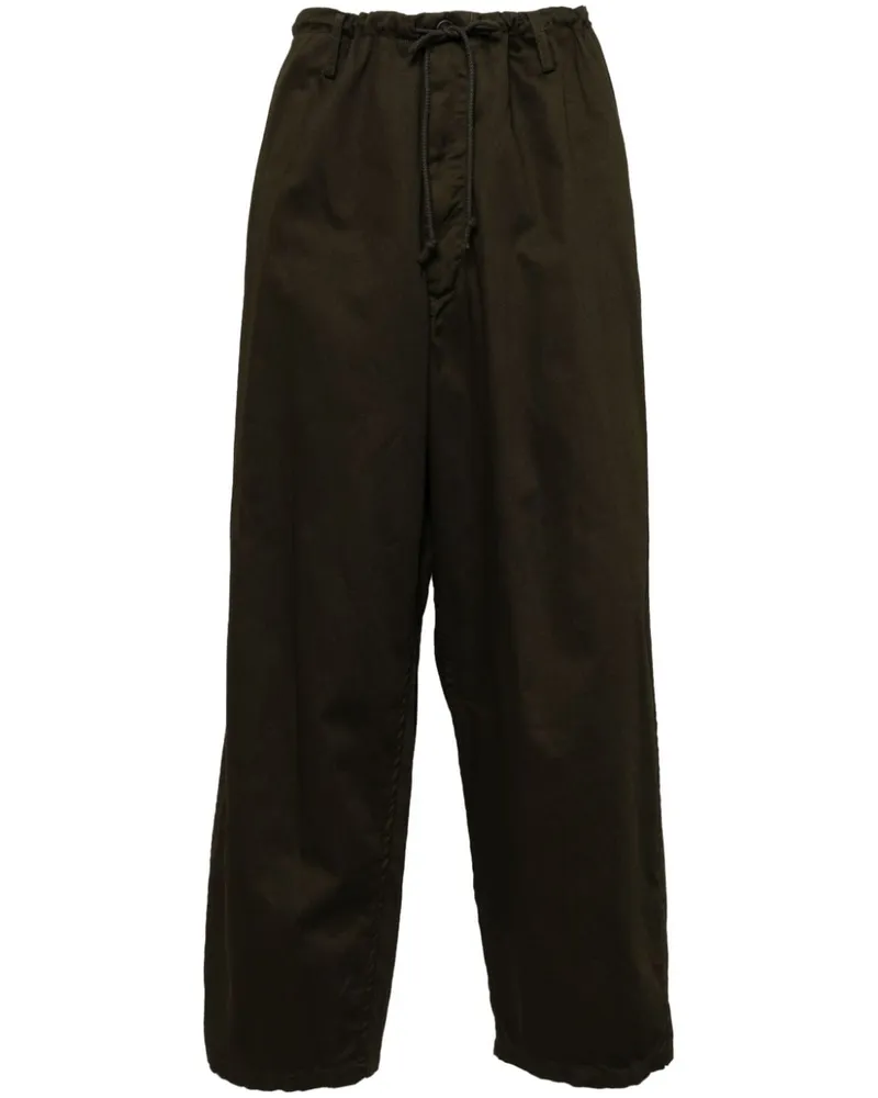 Yohji Yamamoto Hose mit lockerem Schnitt - Grün Grün