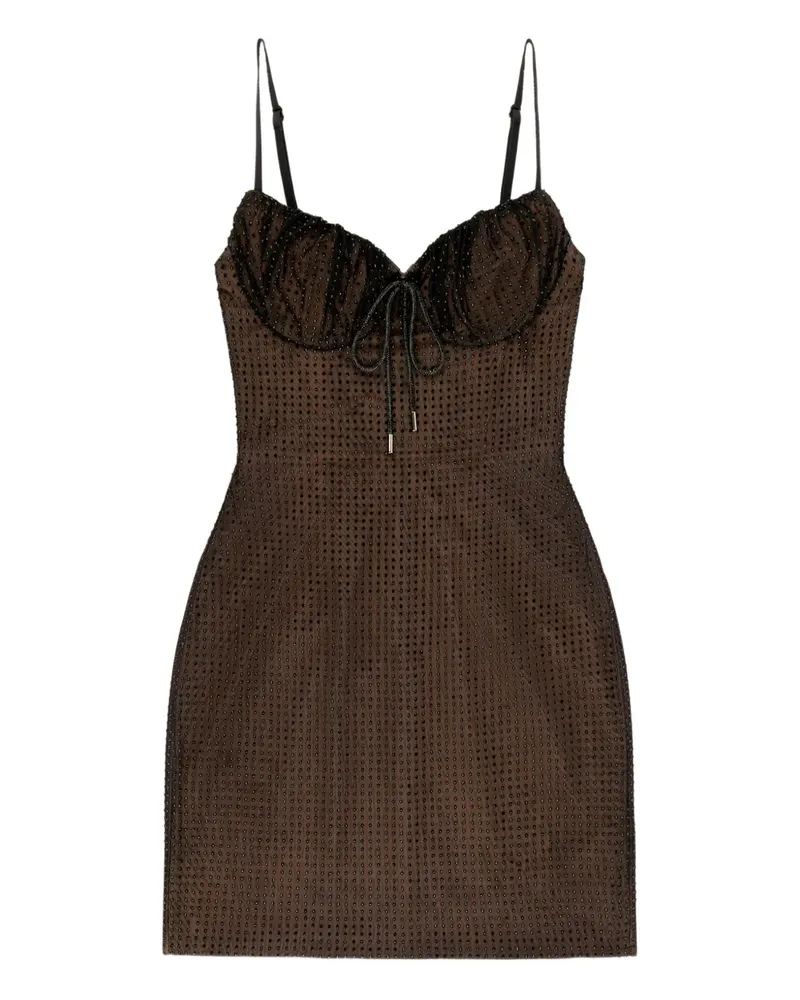 Area crystal hotfix mini dress - Braun Braun