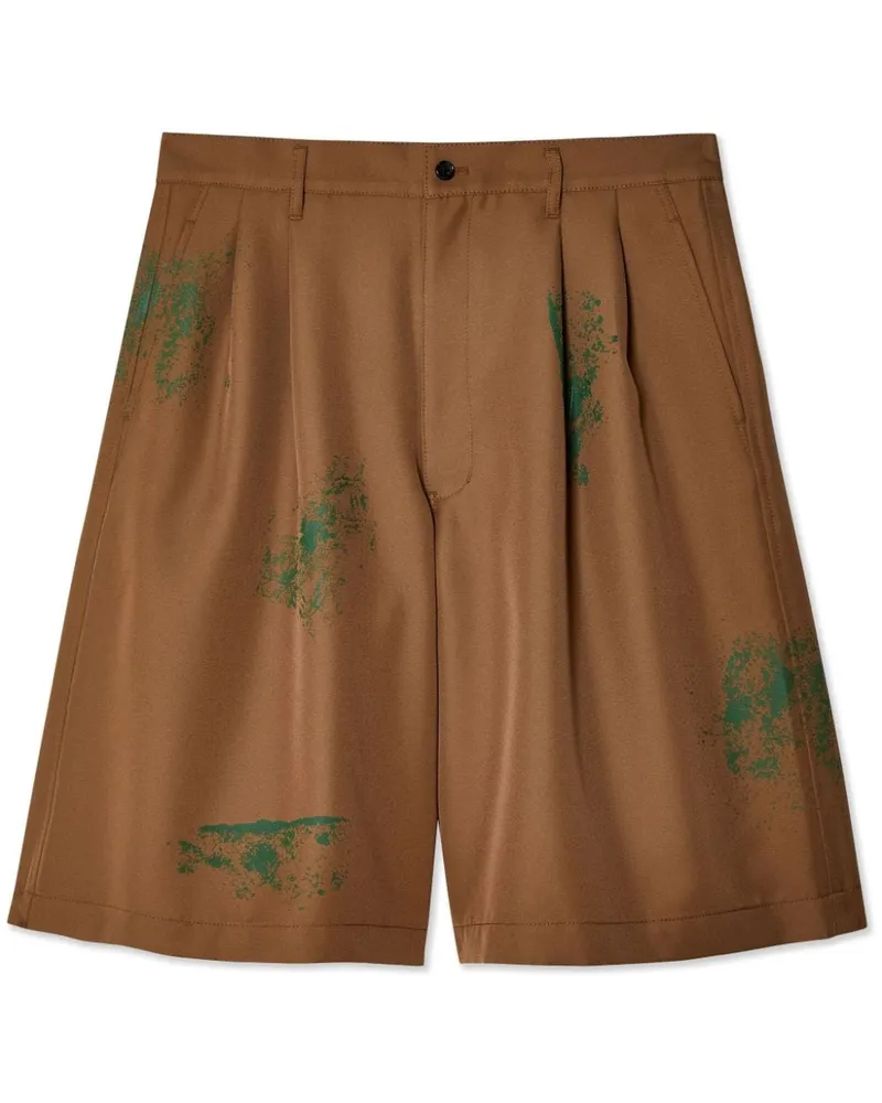 Comme des Garçons Joggingshorts mit Graffiti-Print Braun