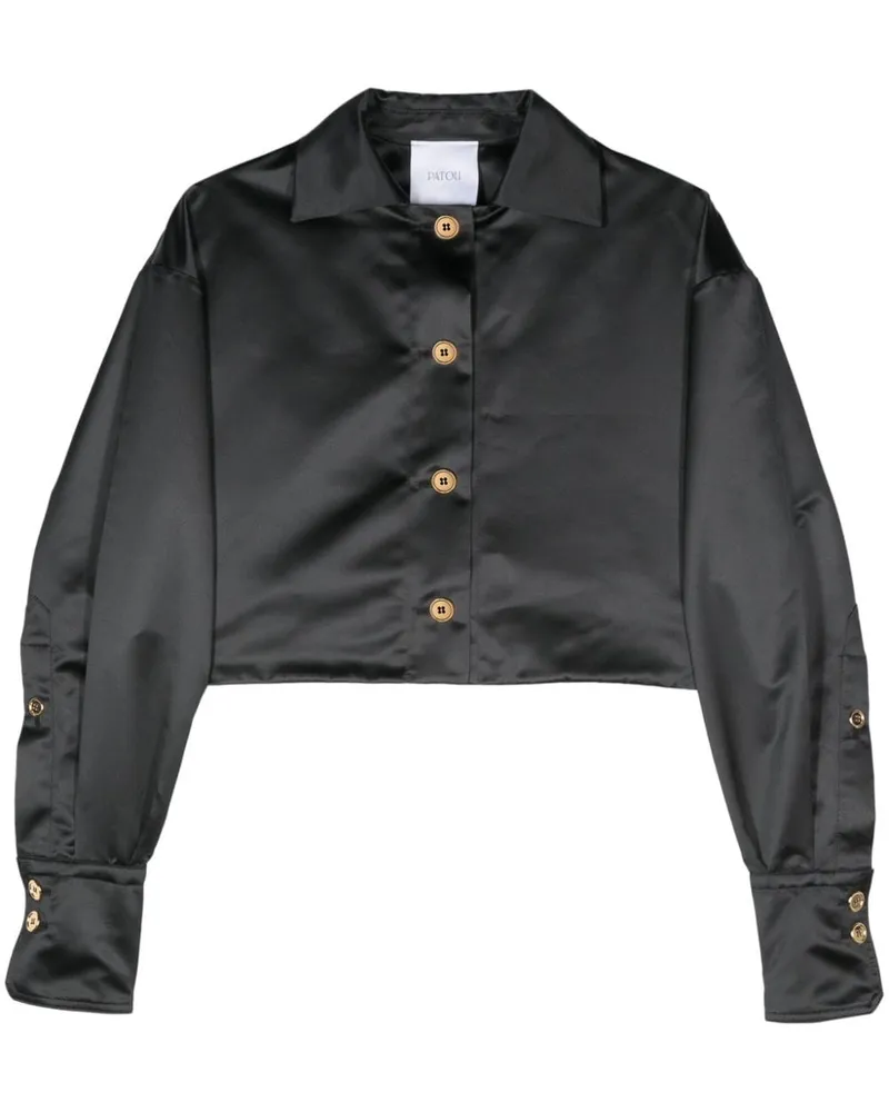 Patou Cropped-Jacke mit Reißverschluss - Schwarz Schwarz