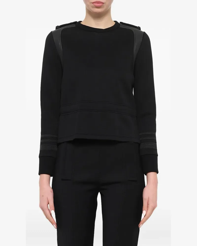 Neil Barrett Sweatshirt mit Schulterklappen - Schwarz Schwarz