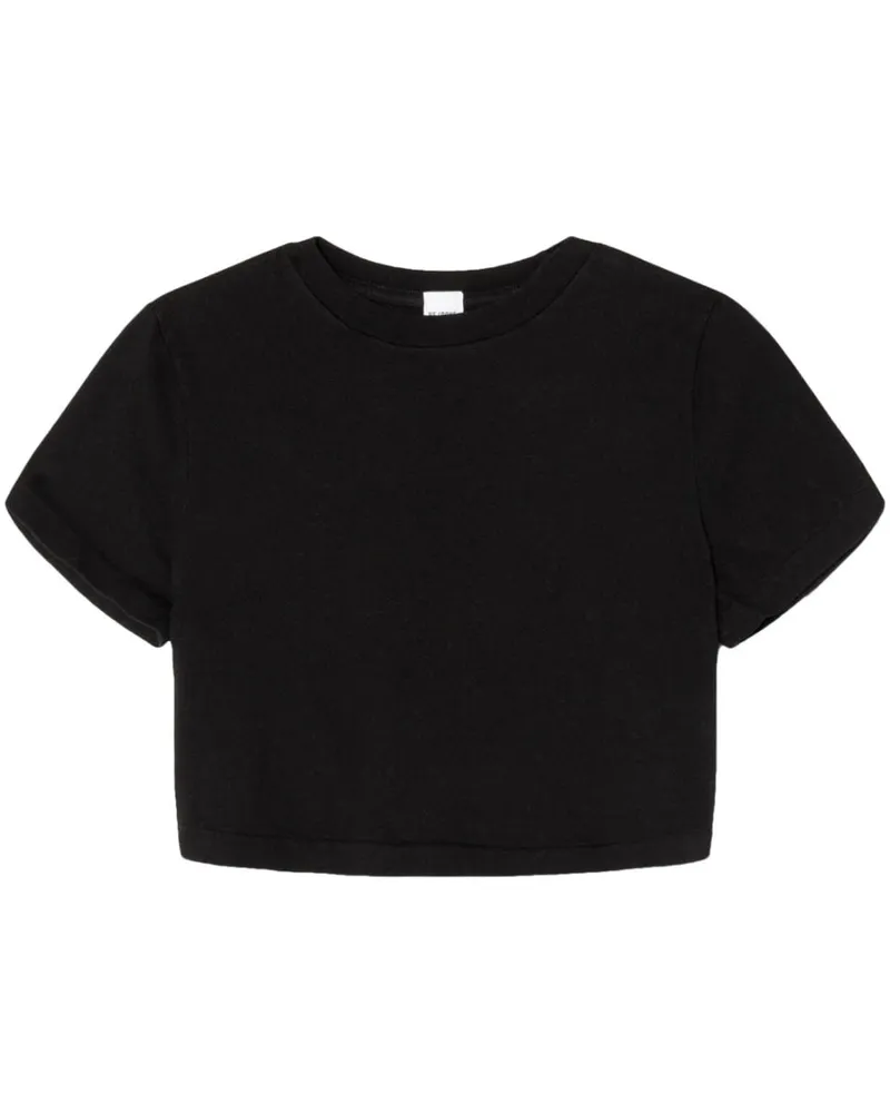 RE/DONE Klassisches Cropped-T-Shirt - Schwarz Schwarz