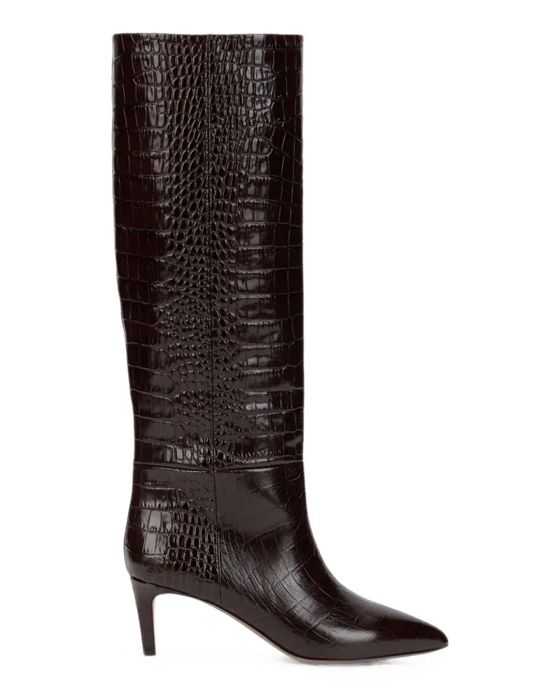 Paris Texas croc-effect leather boots - Braun Braun