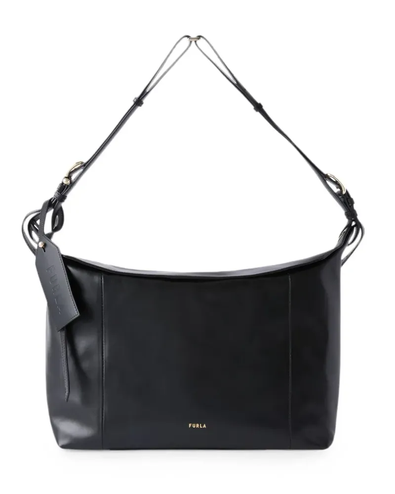 Furla Schultertasche mit Logo-Print - Schwarz Schwarz
