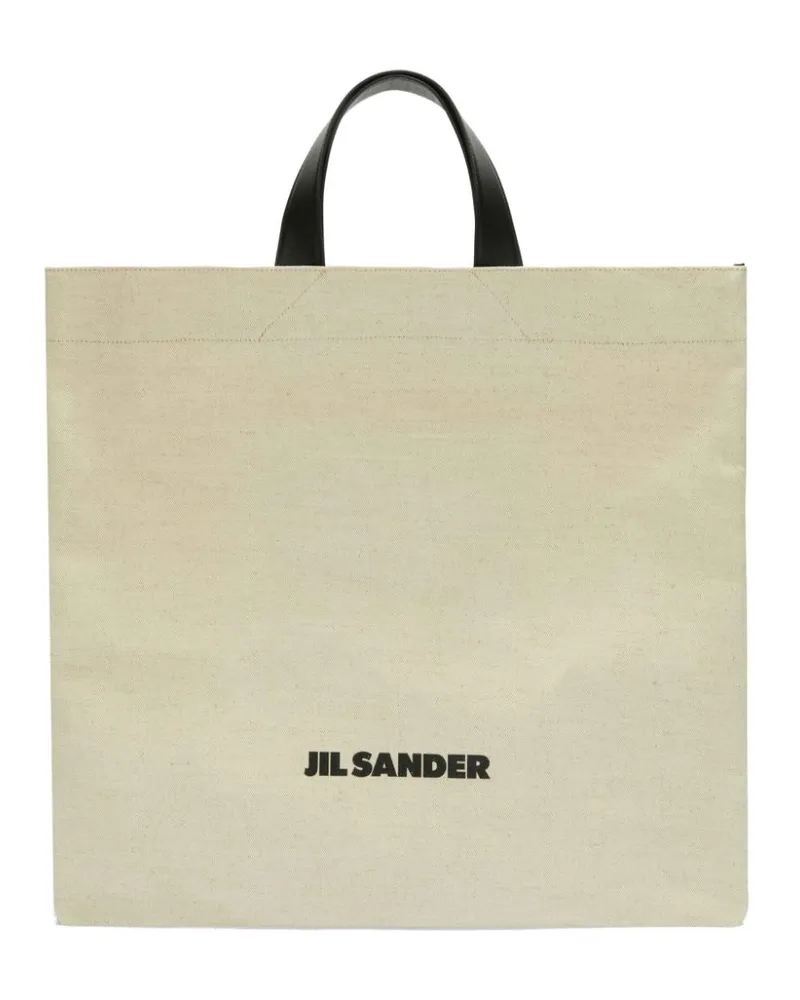 Jil Sander Shopper mit Logo-Print - Nude Nude