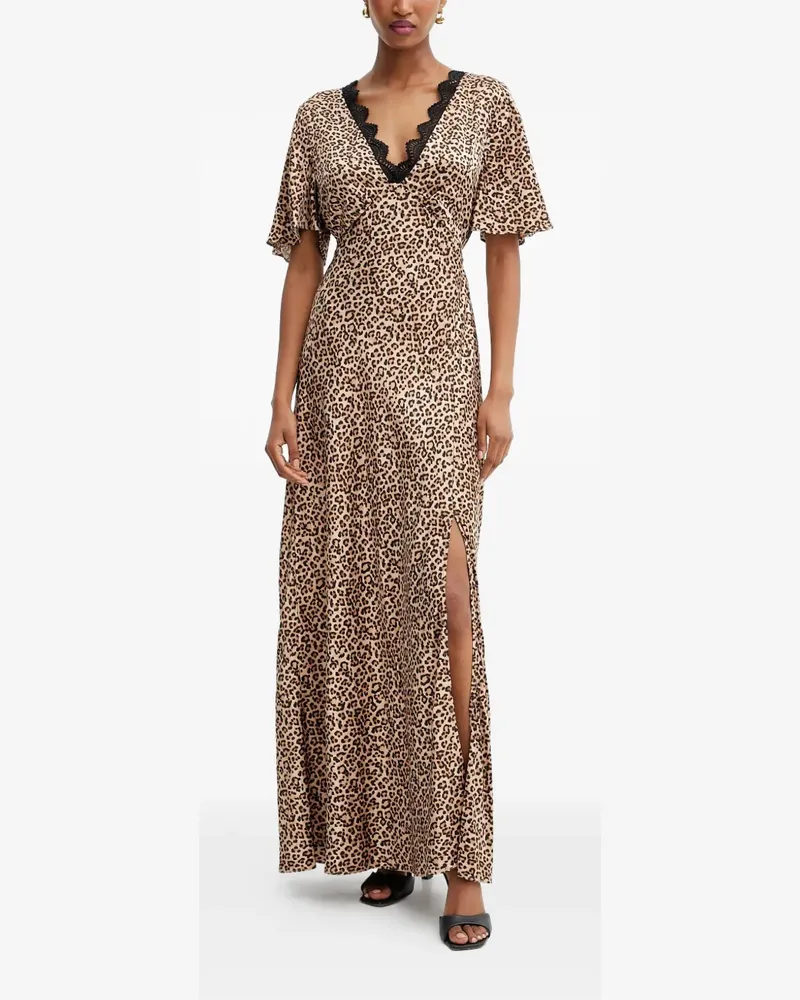 Guess Maxikleid mit Animal-Print - Nude Nude