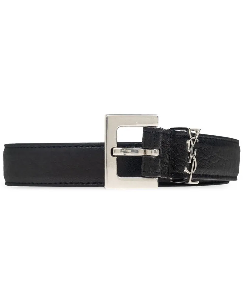 Saint Laurent Cassandre Gürtel - Schwarz Schwarz