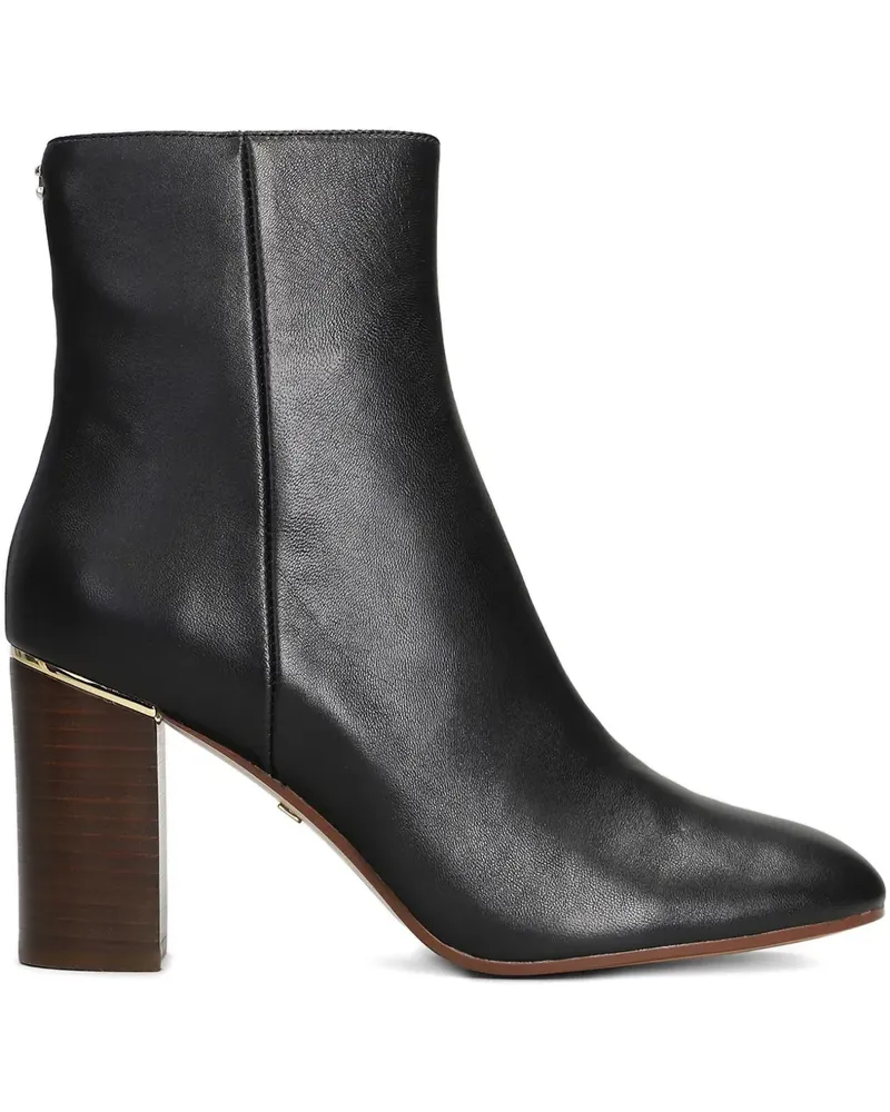 Lola Cruz Stiefel mit Blockabsatz aus Leder - Schwarz Schwarz