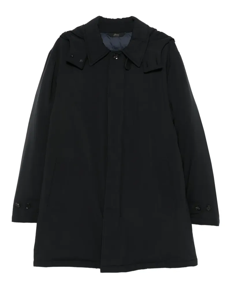 Brioni Mantel mit Kapuze - Schwarz Schwarz