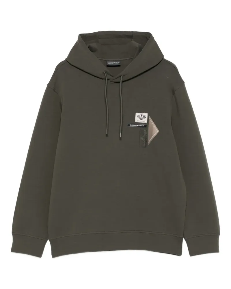 Emporio Armani Hoodie mit Logo-Applikation - Grün Grün