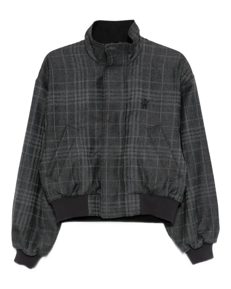 Balenciaga Karierte Bomberjacke - Grau Grau