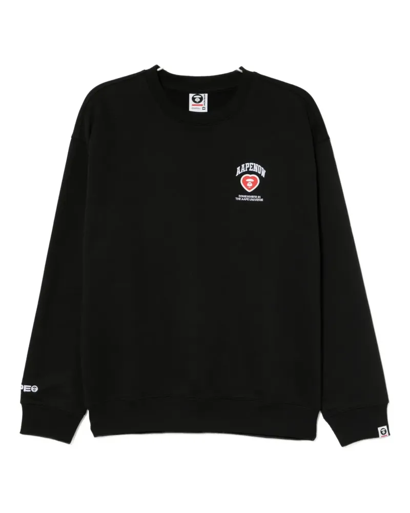 BAPE Sweatshirt mit Logo-Patch - Schwarz Schwarz