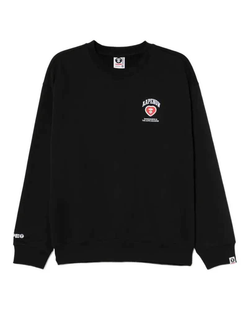 BAPE Sweatshirt mit Logo-Patch - Schwarz Schwarz
