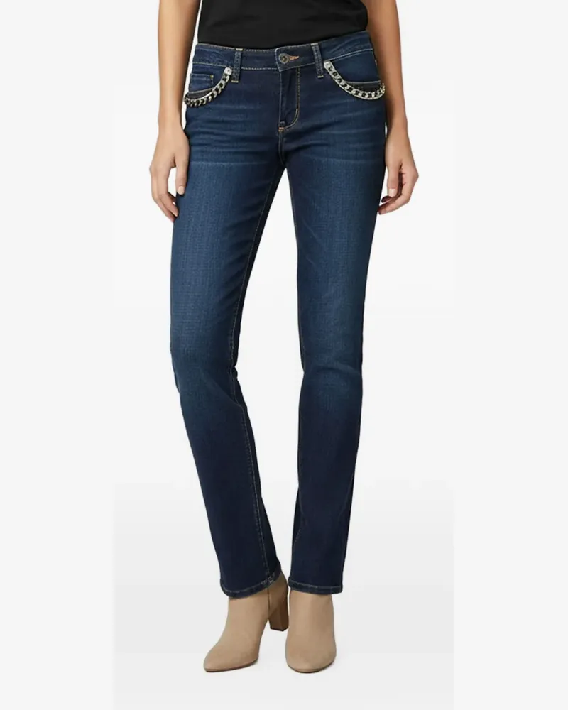Elisabetta Franchi Jeans mit Kettendetail - Blau Blau