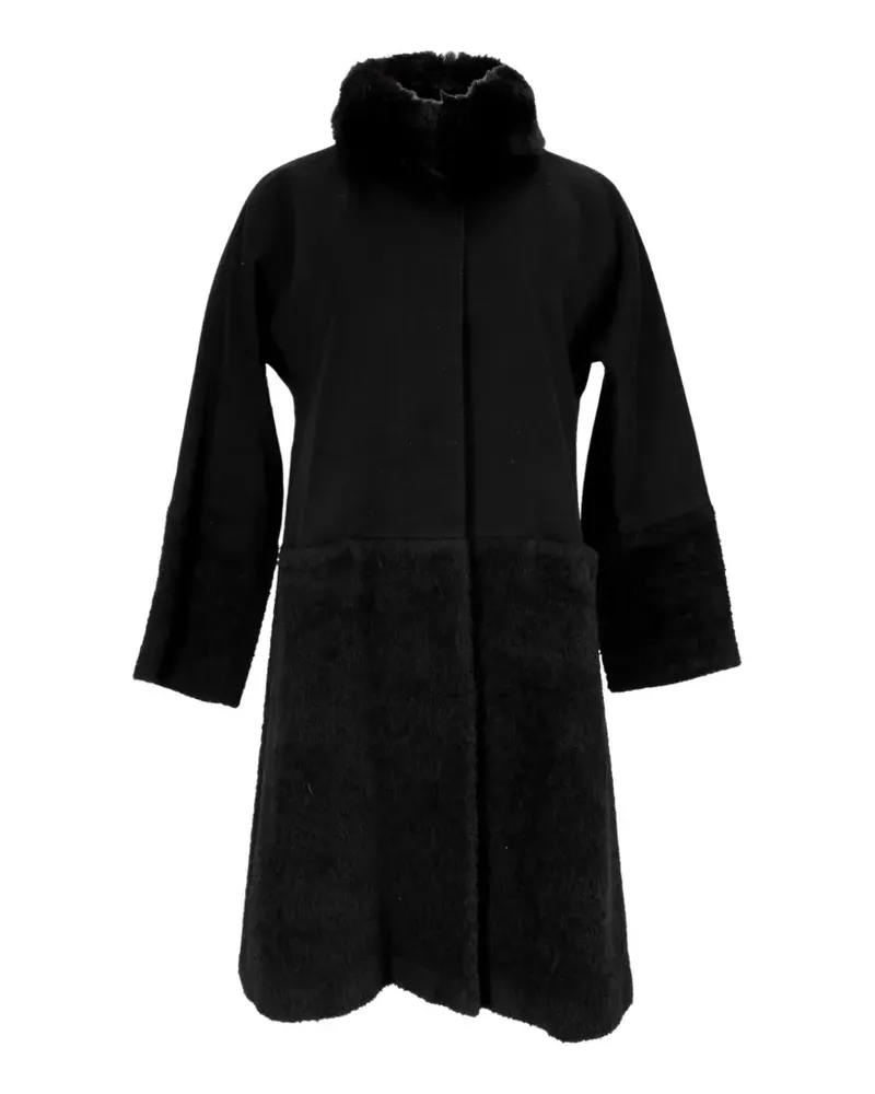 Max Mara hidden-buttoned shearling coat - Schwarz Schwarz