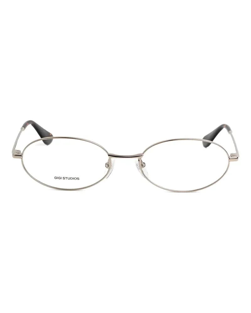 GIGI STUDIOS Isola oval frame glasses - Silber Silber
