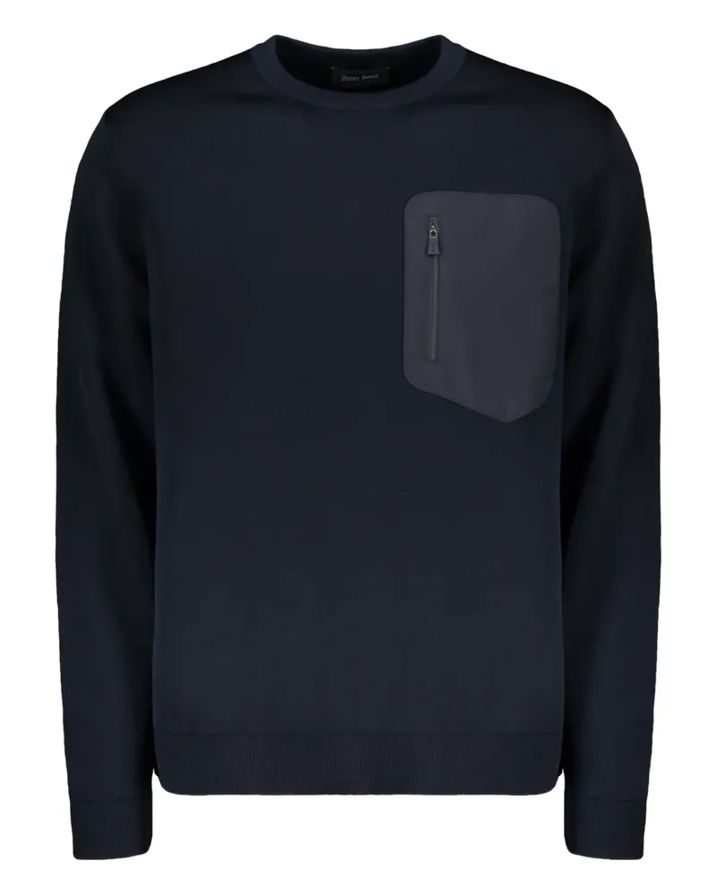 Herno crew-neck pocket sweater - Blau Blau