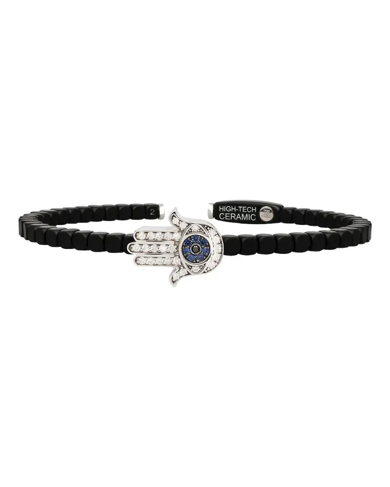 Roberto Demeglio hand diamond and sapphire bracelet - Silber Silber