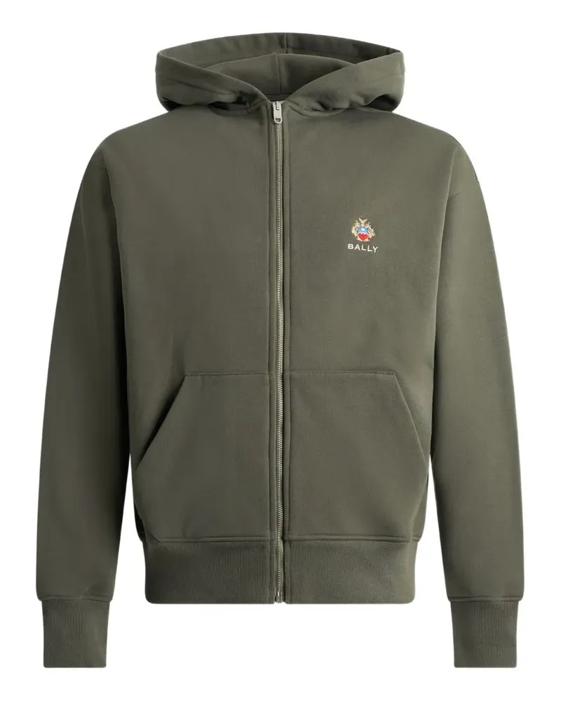 Bally Kapuzenjacke mit Stickerei - Grün Grün