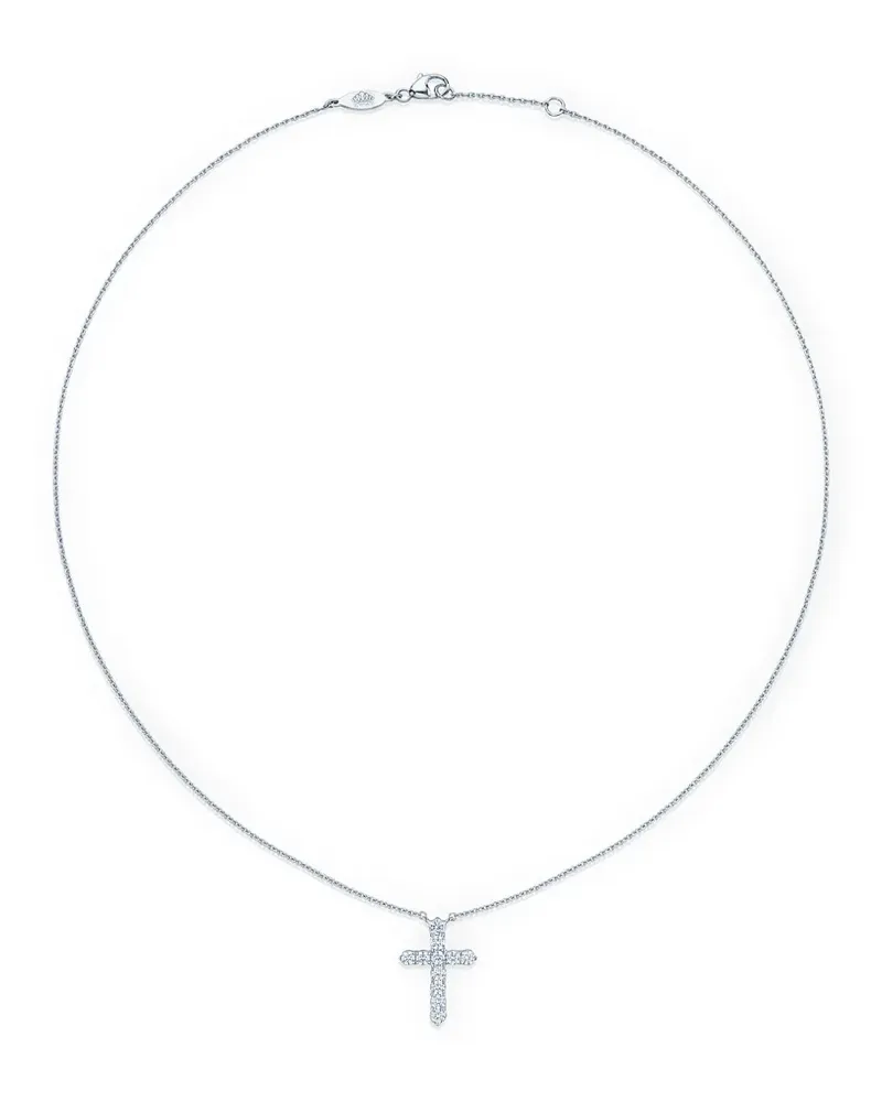 KWIAT Halskette mit Diamantkreuz - Silber Silber